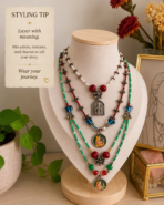 Pichwai Beaded Necklace - Image 3