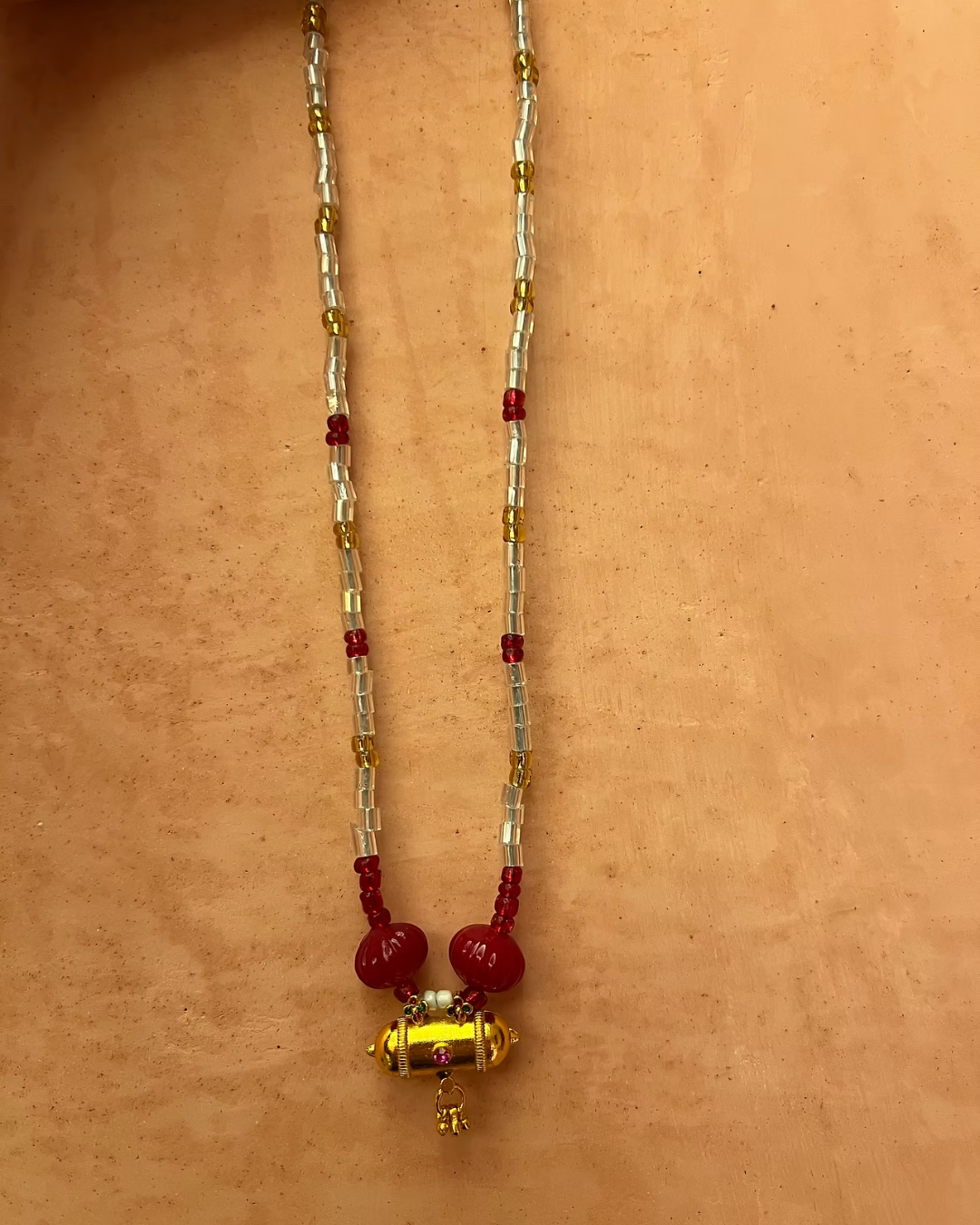 White and Beige Neutral Clean Women Bags Instagram Post (12) Tabeez Beaded Necklace - Image 1